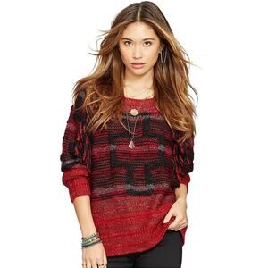 Ralph Lauren Denim & Supply Tassel Fringe Mohair Blend Sweater Womens Medium